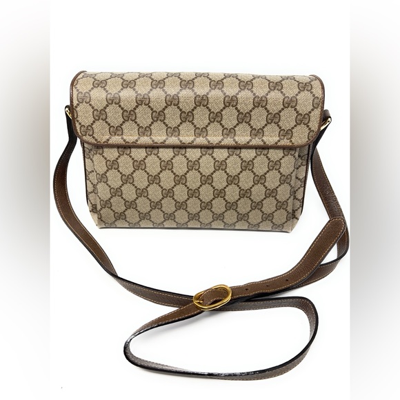 Gucci Crossbody Shoulder Bag Vintage Gucci Web Sherry Line -Medium size - Picture 3 of 15